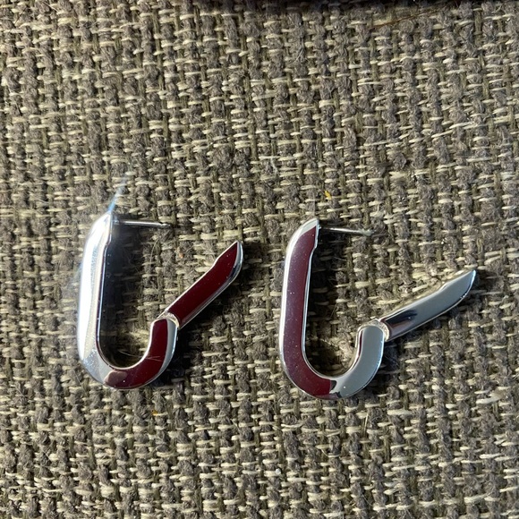 Jenny Bird Silver U Link Earrings - Picture 2 of 6